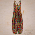 Miniatyrbillede 1 af 3: Kvinder Jumpsuit V-hals Tank Tops Jumpsuits Løs talje Bodysuit 8# 4XL