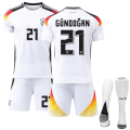 Miniatyrbillede 1 af 2: Mub- EM 2024 Tyskland hjemmebanetrøje til fodbold 21 GUNDOGAN 21 GUNDOGAN 24