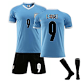 Pikkukuva 1 / 2: 22 uutta lasten jalkapallopaita 9# L.suarez 21# E.cavani muotishortsit jalkapallopaidat puku Suojasukat/setti 9 Bule 20