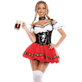 Pikkukuva 1 / 5: Carnival Oktoberfest Dirndl-asu Saksa Oluttar Taverna Wench Tarjoilijaasu Halloween Fancy