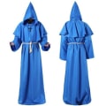 Pikkukuva 1 / 5: Muinainen munkkihuppari renessanssin pappiasu Halloween-cosplay Blue M