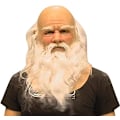 Miniatyrbillede 1 af 4: Skæggede bedstefar Sjov julemaske Bare hoved Gammelt Latex Hoved Cov