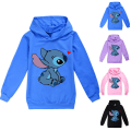 Pikkukuva 2 / 3: Lasten Lilo Stitch Taskuhupparit Pusero pusero Z Dark Blue 150cm