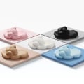 Miniatyrbillede 4 af 5: Sommer Søde Egg Cloud Sliders Til Kvinder Eva Bløde Tykke Indendørs skridsikre hjemmesko White 36 37