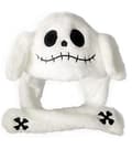 Ear Moving Jumping Hat Morsom plysj Ghost Hat Movable Ears Hat White Ghost