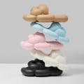 Miniatyrbillede 5 af 5: Sommer Søde Egg Cloud Sliders Til Kvinder Eva Bløde Tykke Indendørs skridsikre hjemmesko Pink 40 41