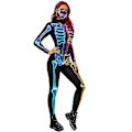 Pikkukuva 1 / 3: Halloween Cosplay Jumpsuits Värikäs Skeleton Bodysuit 3D Stretch Skinny U_io M