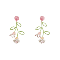 Miniatyrbild 1 av 5: Seed Bead Drop Dangle Örhängen för Kvinnor Flickor, Boho Statement H