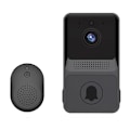 Miniatyrbillede 1 af 4: (Sort) Trådløs Video Dørklokke, Smart Wi-Fi Video Dørklokke med Klokkespil, HD Video Dørklokke Kit, 2.4G WiFi