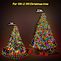 Miniatyrbilde 5 av 5: 8 lysstrenger, 200 LED lysringer, høyde 2 m, 8 mod