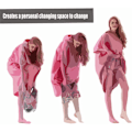 Pikkukuva 3 / 5: 1PC Jääkarhuperheen poncho-rantapyyhe, mikrokuituinen urheilulauta