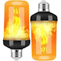 Miniatyrbillede 1 af 3: 2-pak Flammepære E27 LED-pærer 4 tilstande med tyngdekraftsensor