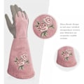 Miniatyrbillede 2 af 5: rose Kvinder Havehandsker - Kunstlæder Fuld Finger Tornbeskyttelse