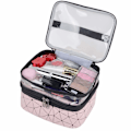 Miniatyrbillede 3 af 5: Makeup tasker dobbelt lag rejse kosmetik tasker make up arrangør