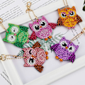 Pikkukuva 5 / 5: 5 kappaletta DIY pöllö timanttimaalaus avaimenperiä, DIY 5D mosaiikkikuvio