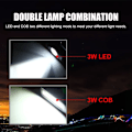 Miniatyrbilde 3 av 5: COB LED bærbar lys USB oppladbar COB arbeidslys multifunksjon