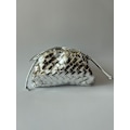 Miniatyrbillede 3 af 3: 1 stk. Pu flettet taske Satchel Cloud Mini læder clutch taske - Perfet S