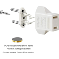 Miniatyrbillede 4 af 5: US til EU Adapter, [6 Pak] 2 Pins CN Kina US Amerika til 2 Pins EU Frankrig