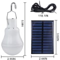 Miniatyrbilde 3 av 5: 2 bærbare solcelle campinglys, LED solcelle pære sol nødlys