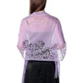180 cm lila dam spets sjal med tofsar, mesh mesh fr