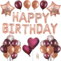 Miniatyrbilde 1 av 3: Kvinners bursdagspynt Rose Gold Happy Birthday Ballong Happ