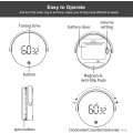 Miniatyrbillede 5 af 5: Køkken Timer, Magnetisk Digital Køkken Timer, 3 Justerbar Volum