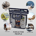 Miniatyrbild 4 av 5: Väskor i väska Bärbar dusch Mesh Caddy väska Snabbtorkande Hängande Toal