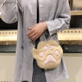 Miniatyrbild 4 av 5: Mjuk axelväska crossbody handväska damväska fluffiga väskor konstgjord päls