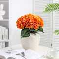 Miniatyrbillede 2 af 5: Kunstige hortensia blomster, 5 stk. enkelt lang silkestilk 6,3 tommer