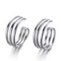 Miniatyrbilde 1 av 5: Sterling Sølv Multi-Hoop Mansjett Øredobber for Jenter Clip On Cartil