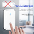 Miniatyrbillede 2 af 5: Trådløs Plug-in Ringeklokke - Trådløs, Intet Batteri Kræves, 60 Melodier, 5-Niveau Lydstyrke, LED-blink, Ringeklokkesæt med 150 Meter, LED-blink