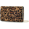 Miniatyrbillede 1 af 5: Leopard Kuvert Aften Clutch Dame Kæde Skuldertaske