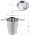 Miniatyrbilde 4 av 5: 2 stk te-filter med fine hull i rustfritt stål