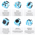 Miniatyrbilde 3 av 5: 1 stk. Blå Anti-Stress Fidget Toy Cube Anti Stress Toy Decompressio