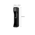 Miniatyrbillede 2 af 4: 1 stk. 18650-oplader med type C-kabel, 4,2V lithium-batteri smart-oplader til 14500 26650 18650-batterier, 1 slot