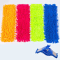 Miniatyrbilde 3 av 4: 4 mikrofiber rengjøringsmopper, strukket mikrofiber, flat moppehode f
