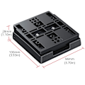 Miniatyrbillede 3 af 5: 2 stk. Universal justerbar foldbar kopholder sort bil drik