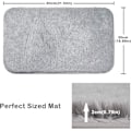 Miniatyrbillede 2 af 5: Skridsikker Mikrofiber Shag Bademåtte, Maskinvaskbar Gulvmåtte med
