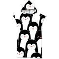 Pikkukuva 1 / 5: 1PC Suloinen pingviini poncho rantapyyhe, mikrokuitu urheilu surffaus Ho