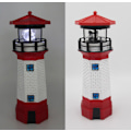 Miniatyrbillede 2 af 5: Lighthouse Solcelled LED Udendørs Havetramp Roterende Strålesensor -bea