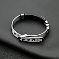 Miniatyrbild 5 av 5: Herrarmband, svart armband för män, snyggt justerbart kors Sta