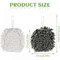 Miniatyrbilde 2 av 5: Chenille Håndkle, Myk og Plysj Mikrofiber Håndkle, Liten Hangi