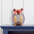 Miniatyrbilde 4 av 5: Gris og gull gris sparegris metallskulptur pengebank sparegris gave
