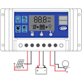 Miniatyrbilde 3 av 5: 30A 12V/24V PWM Solcellepanel Regulator Intelligent Batteri Sol C