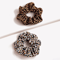 Pikkukuva 2 / 5: Hius Scrunchies Set Leopard Silk Hair Ties luxury Elastic Bands P