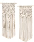 2 st Macrame vävd väggbonad Boho Home Chic Bohemian Geometri