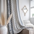 Pikkukuva 1 / 5: Fringe Light Reducing Curtains Linen Texture Rod Pocket Curtain w