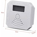 Miniatyrbillede 2 af 5: Gasdetektor Kulilte Røgdetektor Kombination Batteridrevet CO Røgalarm med LED Display Flash Lyd Alarm Advarselsmønster - Hvid