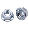 Miniatyrbilde 4 av 4: M10 standard stigning, sekskantmutter med tagger, 5 stk