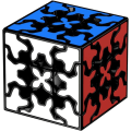Miniatyrbillede 4 af 5: 3x3x3 Rubiks terning med 3D gearstruktur, indlejret flise design T